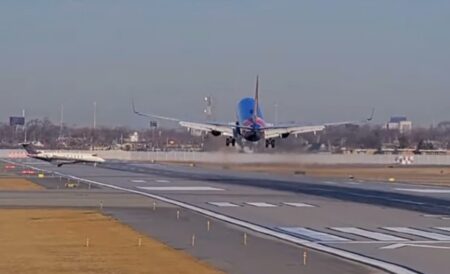 columbus airport near disaster with Southwest