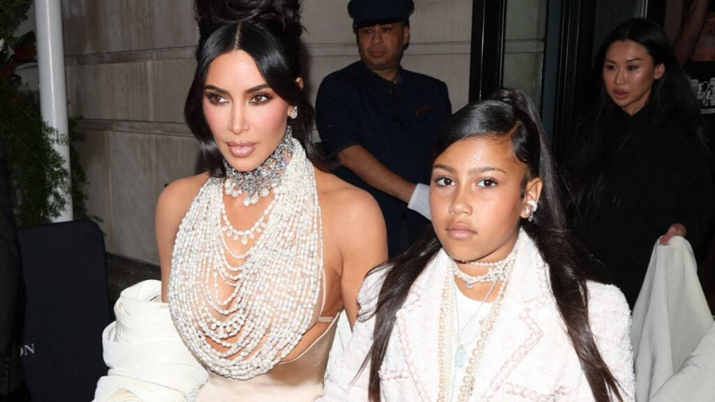 Kim Kardashian and daughter North West.