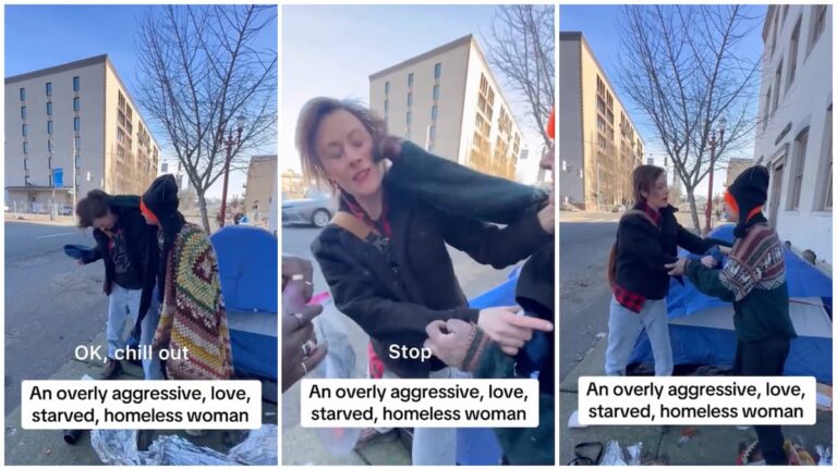 Portland influencer Gets Manhandled by homelesss woman