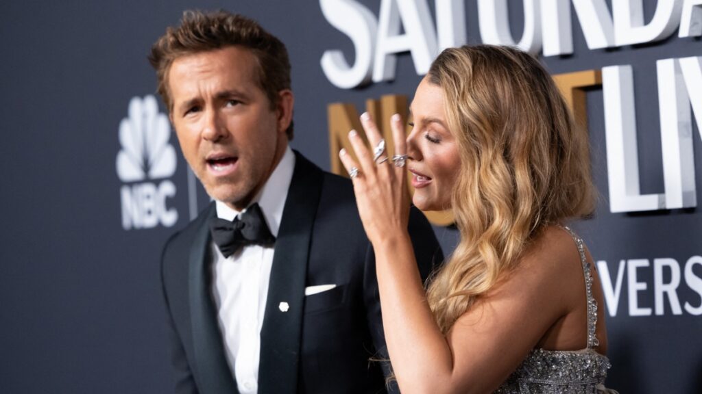 Ryan Reynolds and Blake Lively at SNL 50 Event