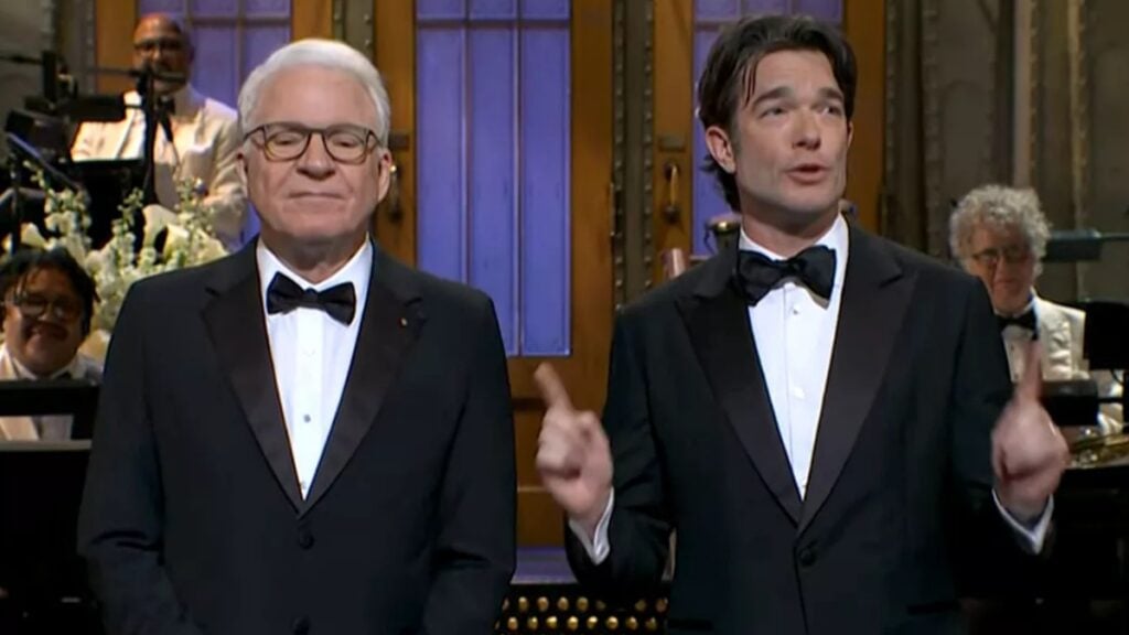 John Mulaney and Steve Martin at SNL 50