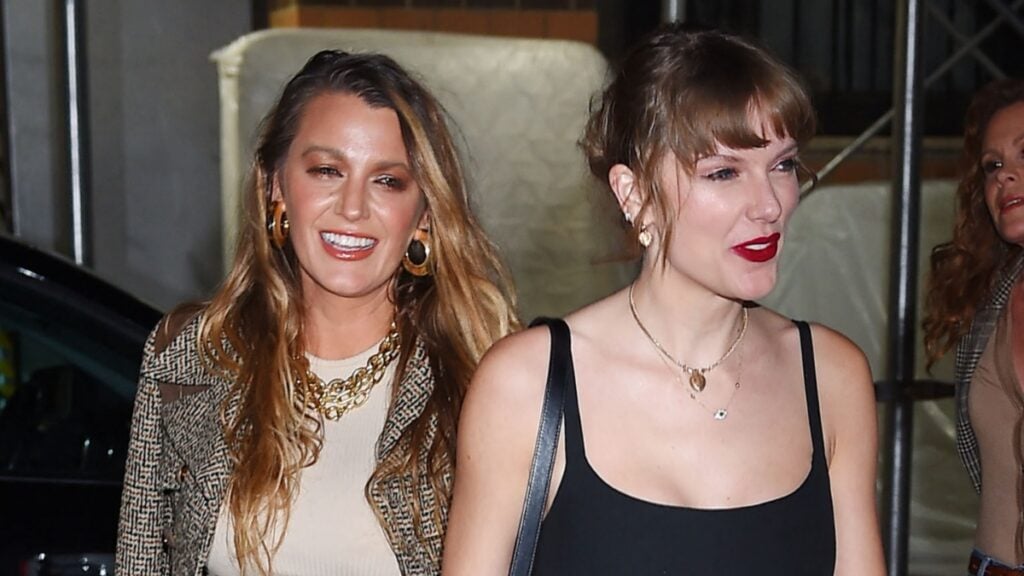 Taylor Swift and Blake Lively hold hands during night out.