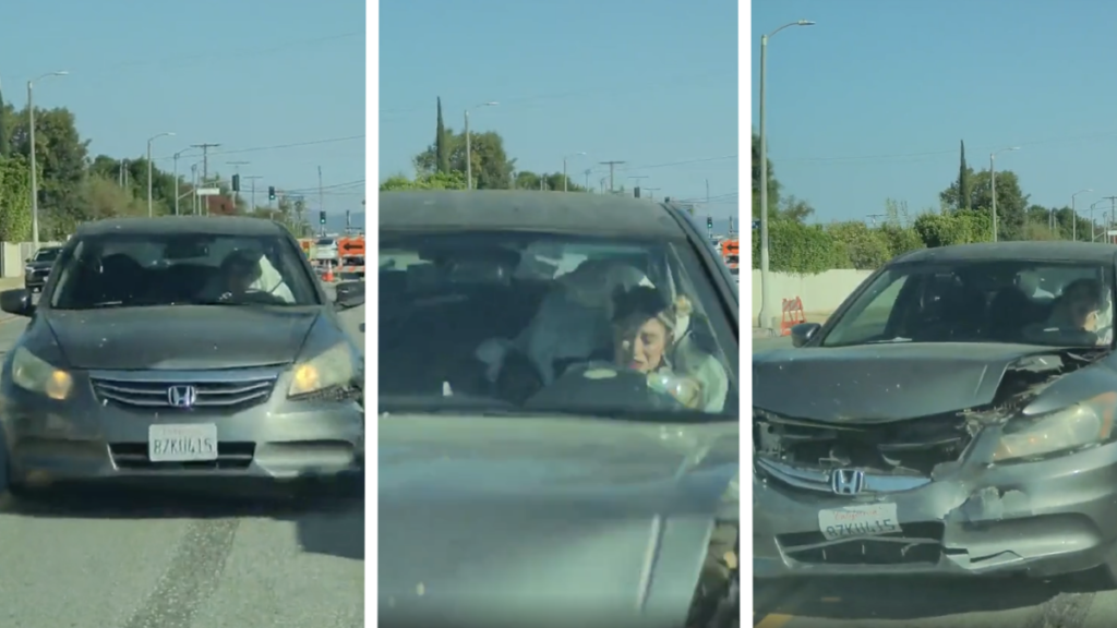 California Female Driver Crashes Into Oncoming Car While Allegedly Looking At Her Phone