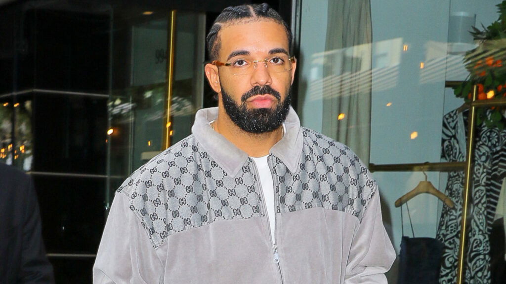 Drake pictured leaving the Mark Hotel in New York City by a side door,.