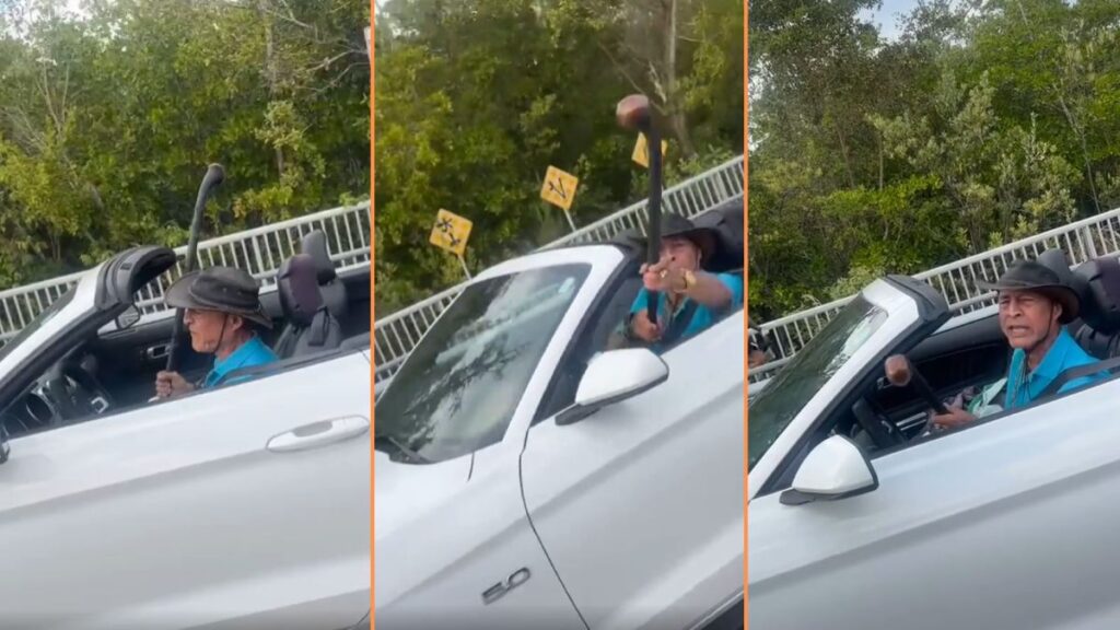 Florida Boomer with Staff Tries to Run Car Off Road 'I Do Not Think He Shall Let You Pass'