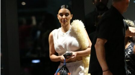 Kim Kardashian leaves son's basketball game