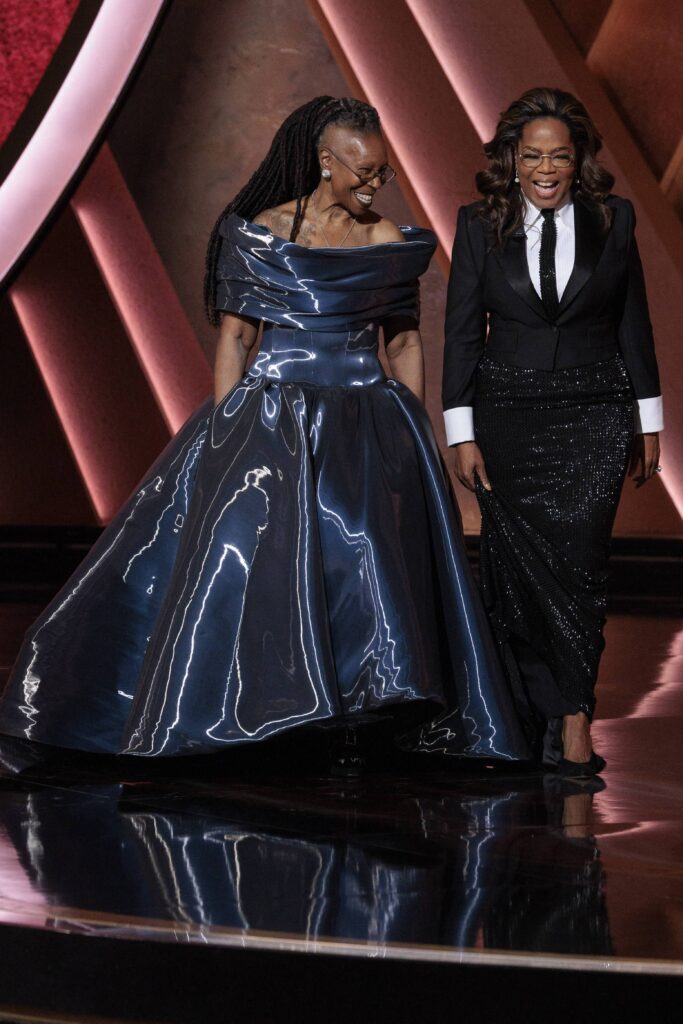 Oprah WInfrey and Whoopi Goldberg at 2025 Oscars