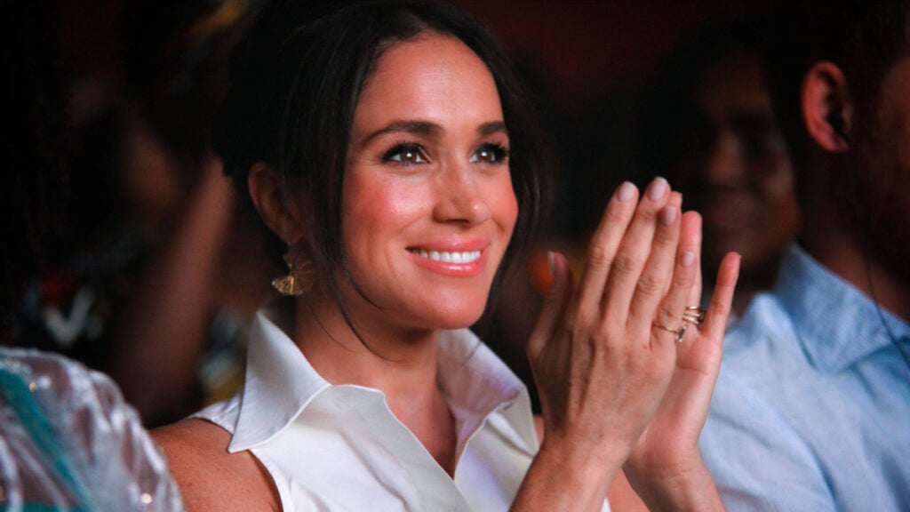 Meghan Markle Accessorises with Princess Diana's Gold Cartier Tank Watch During Her Trip to Colombia