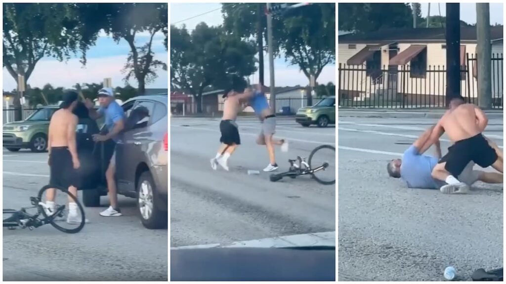 Miami Guy leaves his car in drive during road rage incident