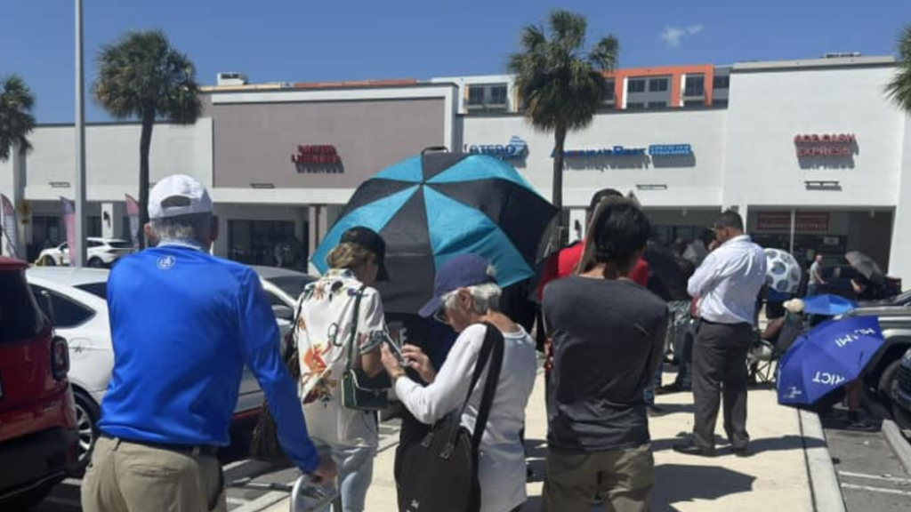 Miami Residents Waiting in Line to Visit the DMV