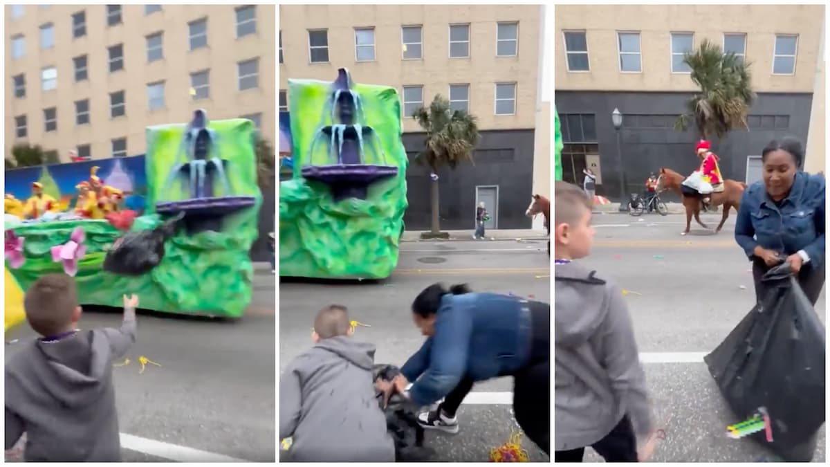 New Orleans Woman Snatches a Bag of Toys From a Kid During Mardi Gras: ‘The Grinch Who Stole Christmas Live-Action’