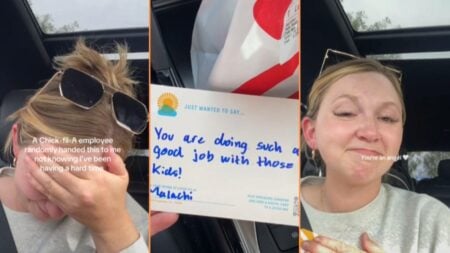 Phoenix Woman Breaks Down in Tears After Receiving Kind Note From Chik-fil-A Employee 'So Glad You Got to Experience His Beautiful Words!'