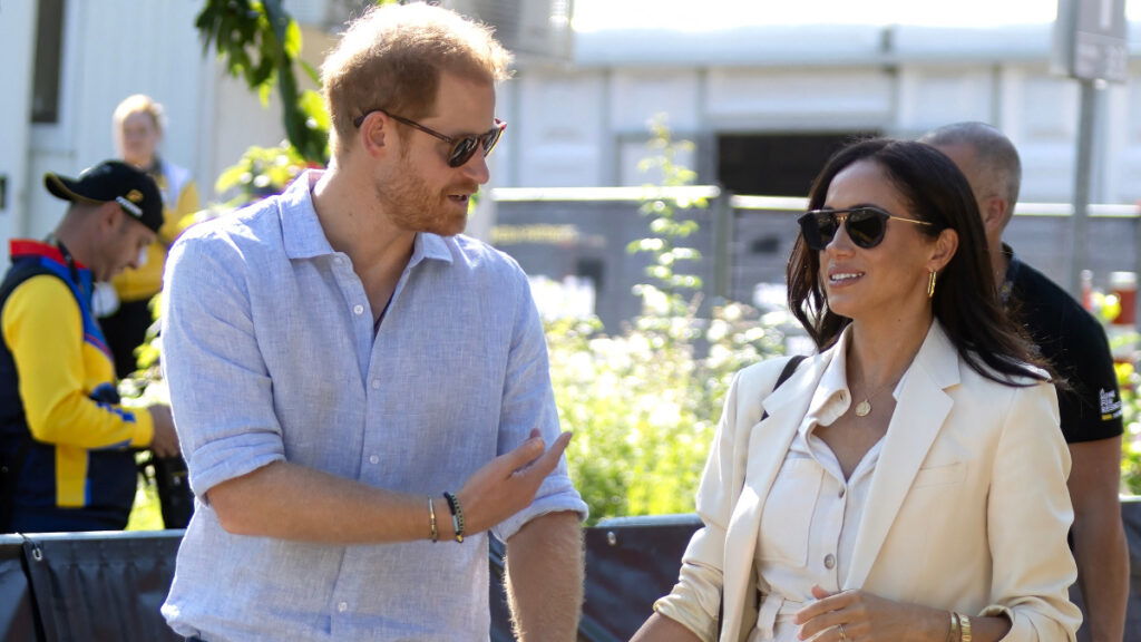 Prince Harry and his wife Meghan Markle, the Duke and Duchess of Sussex.