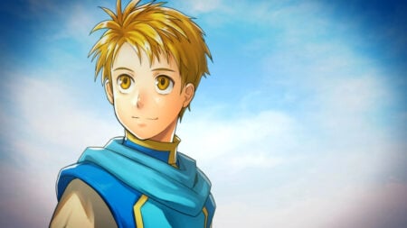 A portrait of a blond hero from Suikoden 1 and 2 HD