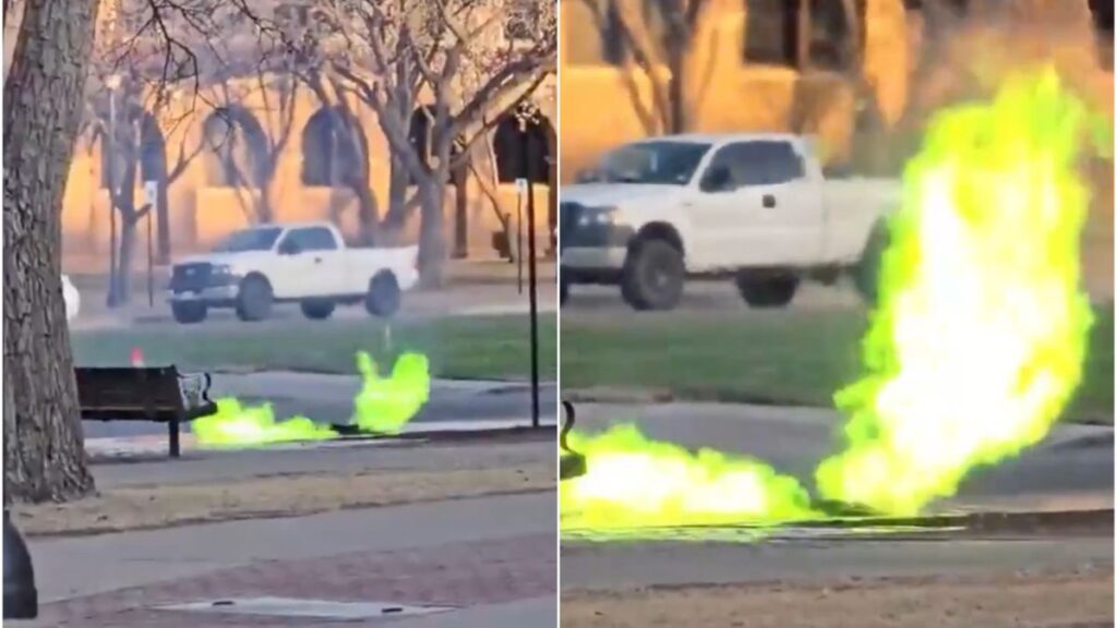 Students Forced To Evacuate Texas Tech Campus as Mysterious Green Flames Rise From Manhole Covers: 'Clearly, This Is Hell Rising Up!'