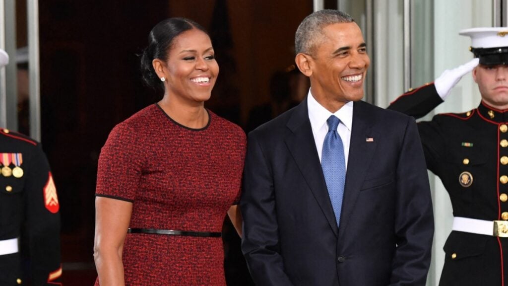 Michelle Obama with husband Barack Obama.