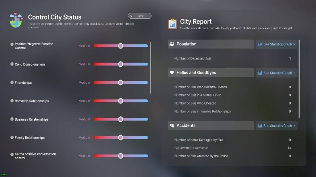 inZOI City Status