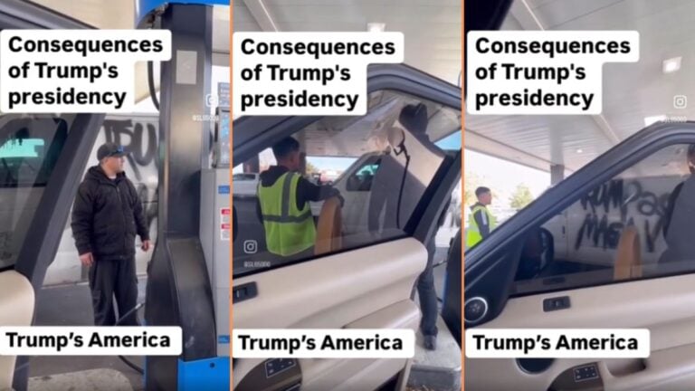 California Trump Supporter Caught Being Racist at a Gas Station: ‘Loser Coward’ California Trump Supporter Caught Being Racist at a Gas Station 'Loser Coward'