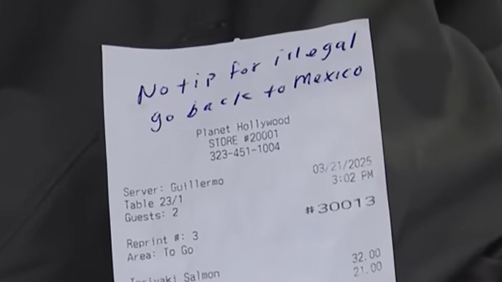 Los Angeles International Airport Server, Guillermo Ortiz, Shocked by Racist Note: ‘No Tips for Illegals'