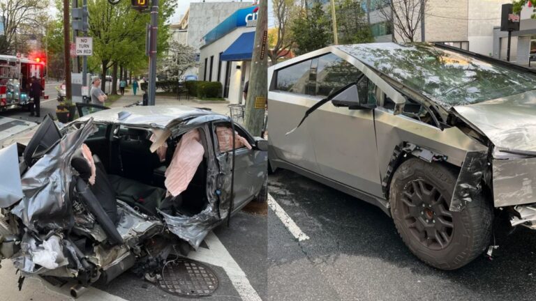 Cybertruck Driver 'Speeding Like Crazy' on Wisconsin Ave., Washington Wrecks Car Containing Dad & Son: 'Should Be Charged With a Hate Crime'