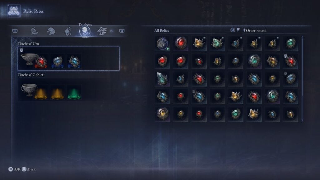 Relic Rite Screen