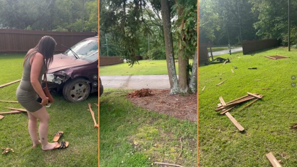 Florida Woman Drives Throuigh Neighbor's Lawn and Smashes Fence 'That's the Tone of a Man with Good Insurance'