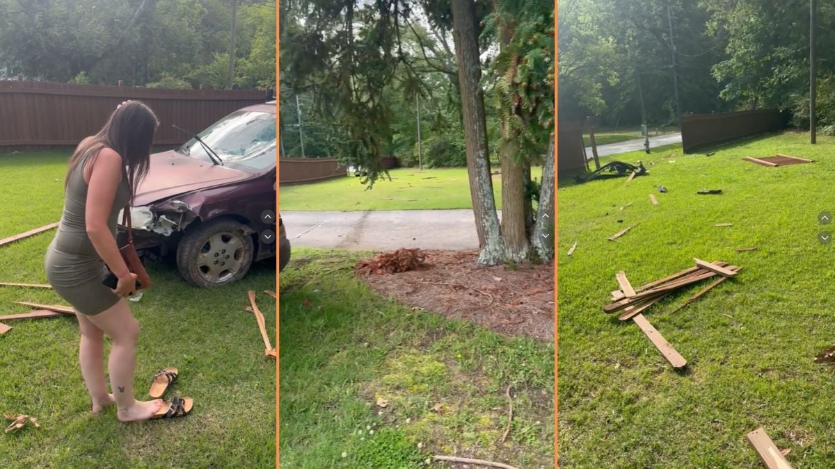 Florida Woman Drives Throuigh Neighbor’s Lawn and Smashes Fence: ‘That’s the Tone of a Man with Good Insurance’