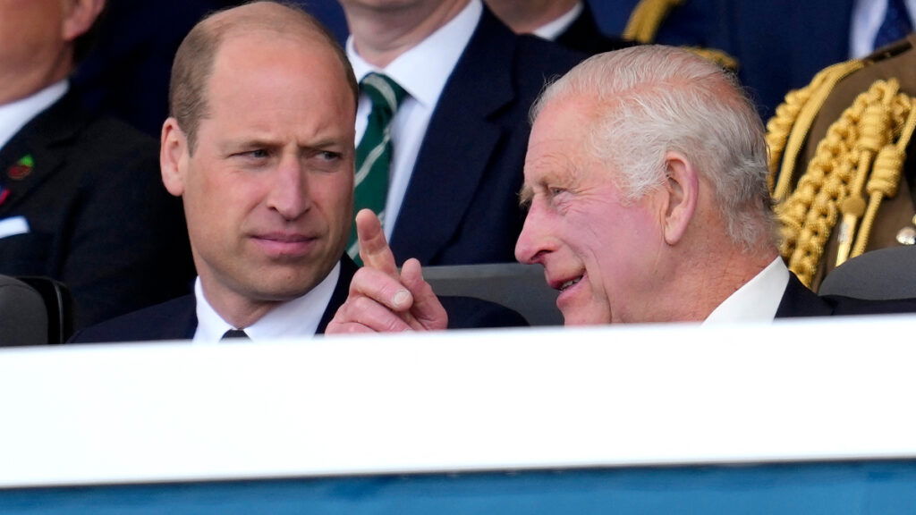 Photo of King Charles and Prince William.