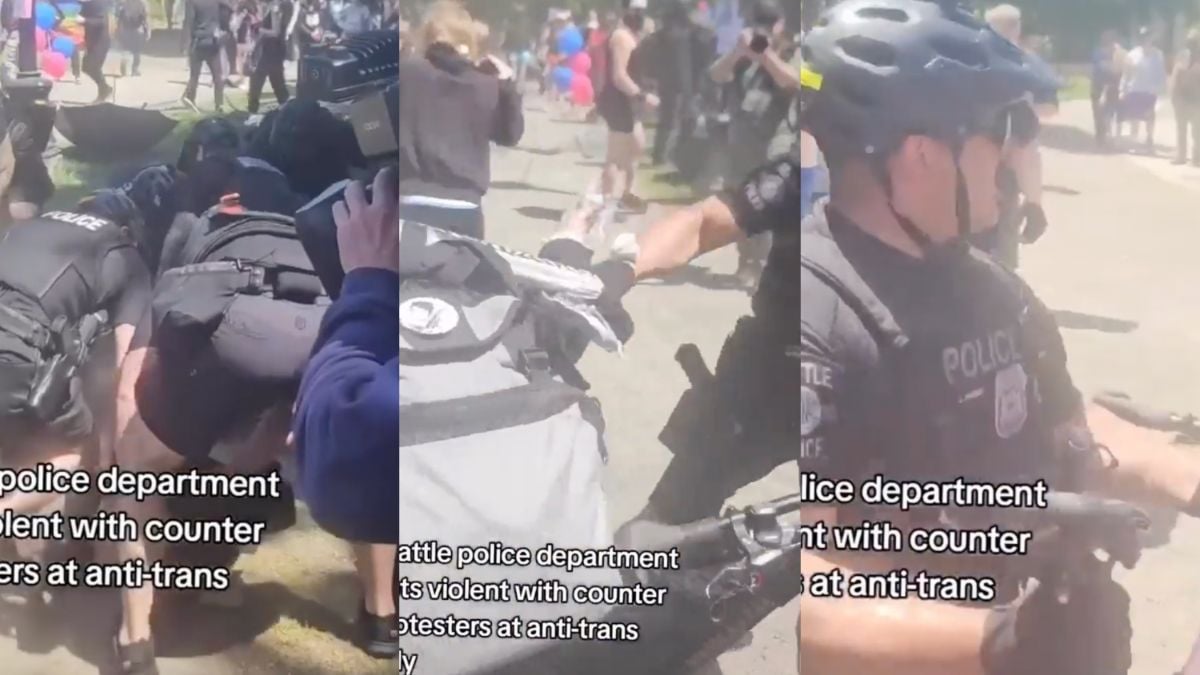 Seattle Cops Go Full-on Attack on LGBTQ+ Counterprotesters at an Anti-Trans Rally: ‘Couldn’t Wait To Beat on Citizens’