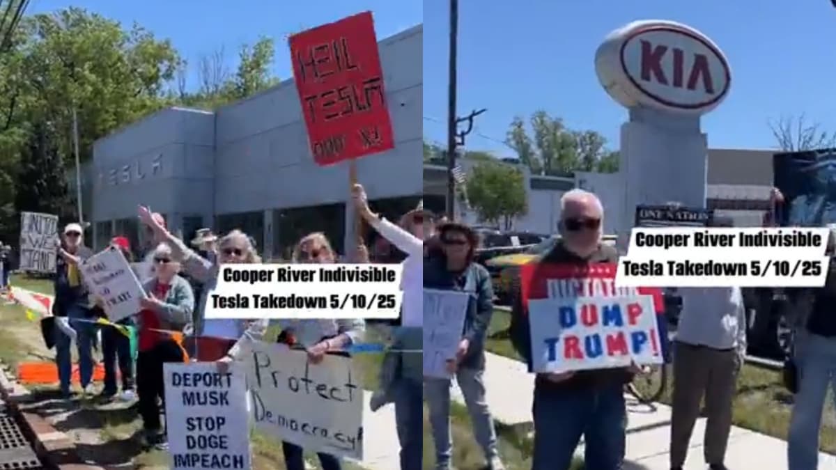 New Jersey Tesla Protest Gathers Over 400 People: ‘Elon Musk Should Be Fired’