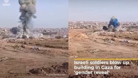 A picture taken by Israeli soldiers.