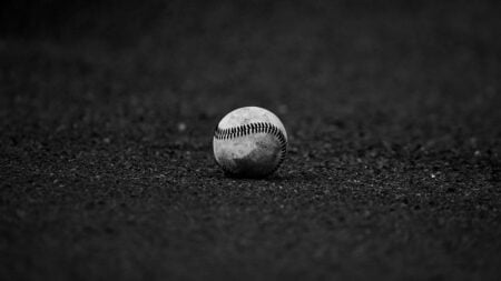 baseball on baseball field