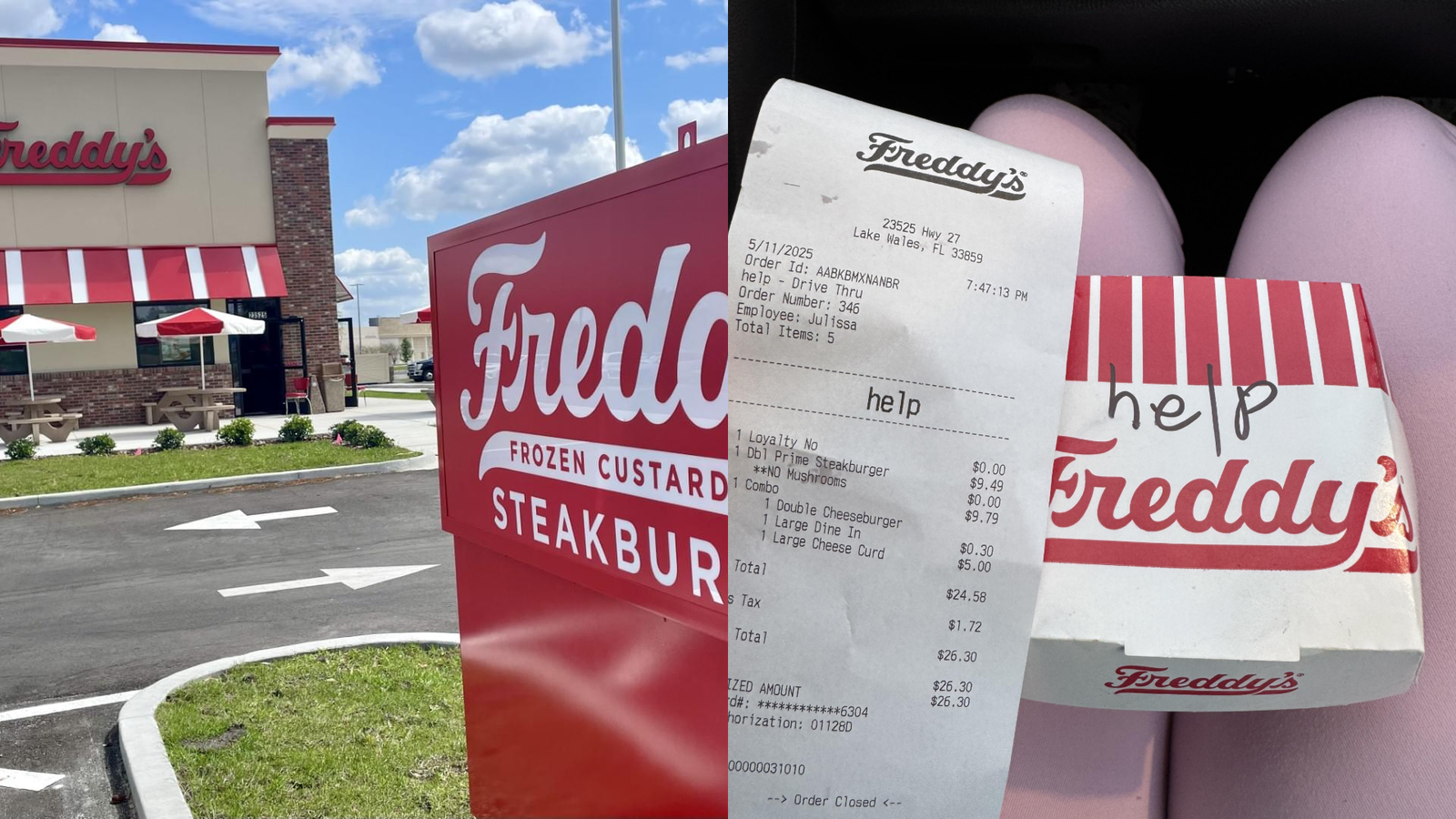 Florida Diner’s Receipt Sparks Panic: ‘If It’s Not a Joke, You Can Save Someone in Grave Danger’