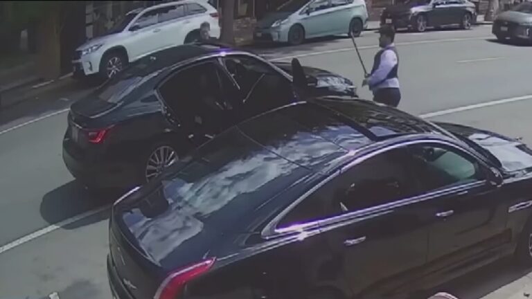 two bystanders attacking some carjackers' getaway vehicle
