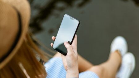 person holding a smartphone