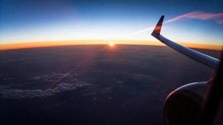 An aeriel view from a plane