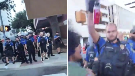 Austin Police Pepper Sprays Unarmed Bystanders Without Warning