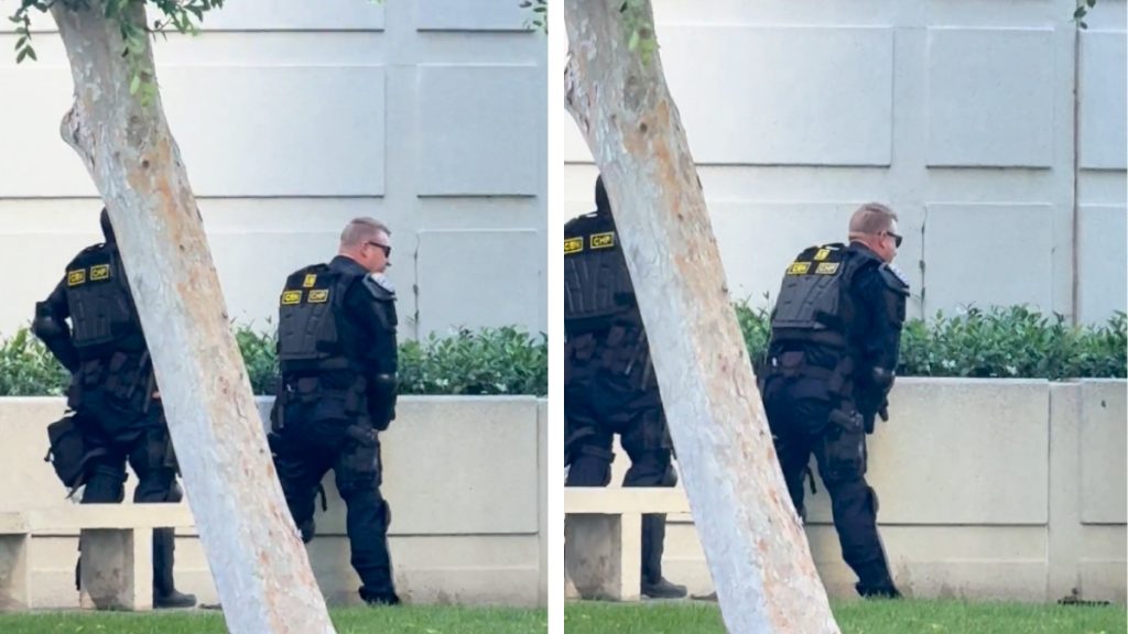 Los Angeles Police Officers Pee in Public