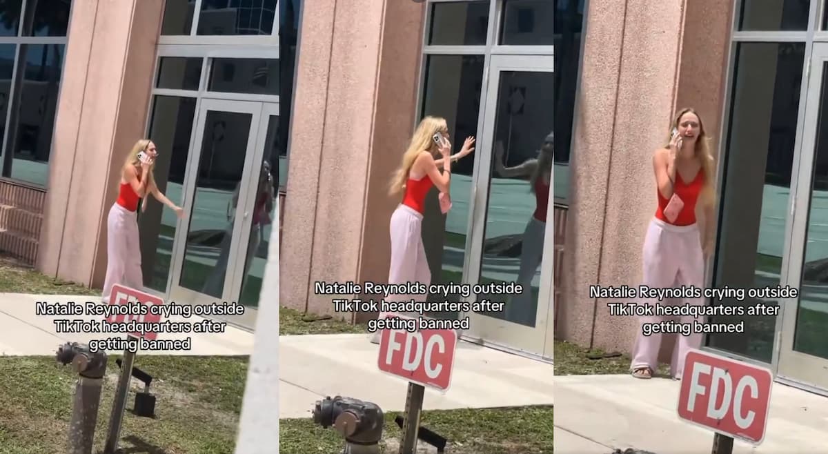 Influencer With a Shady Past Melts down Outside TikTok California HQ & Sparks Internet Roast: ‘“I Don’t Wanna Work the Register at Taco Bell!’