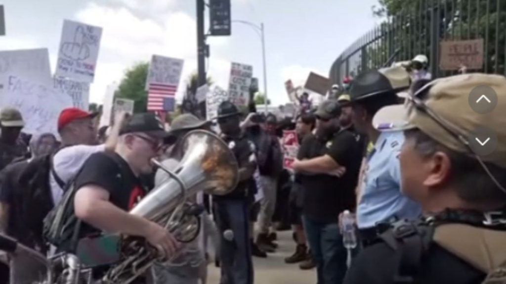 Proud Boys Drowned Out By Tuba During Atlanta Protest 'NGL CREATIVE AF'