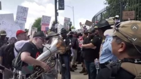 Proud Boys Drowned Out By Tuba During Atlanta Protest 'NGL CREATIVE AF'