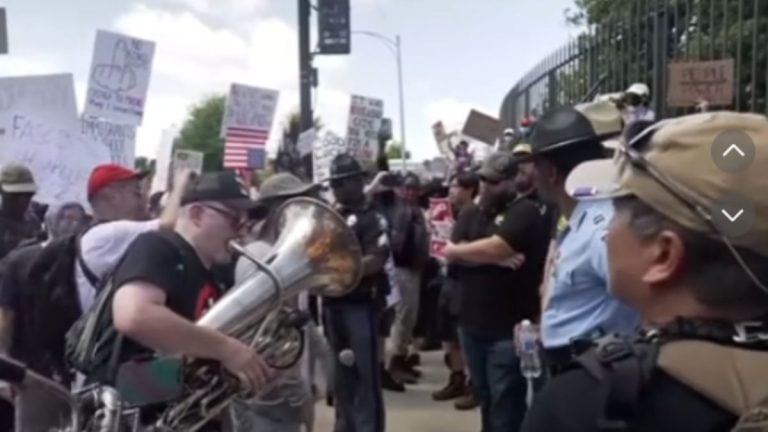 Proud Boys Drowned Out By Tuba During Atlanta Protest 'NGL CREATIVE AF'