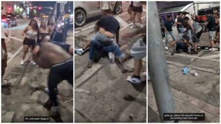 Rowdy Street Fight between 5th and 6th Street in Austin