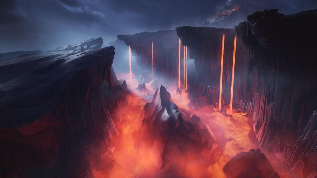 A lava river