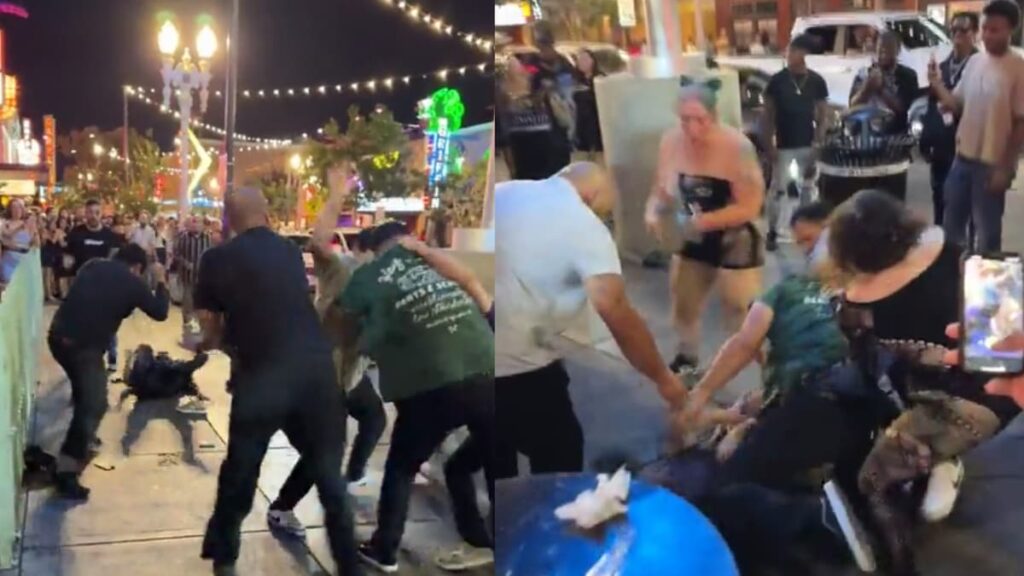 A picture of the Las Vegas fight.