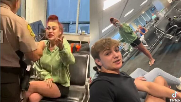 Insane Karen Influencer Causes Scene at Miami Airport After Teen Films Her: ‘She Looks Crazy As Hell’ A picture of the Miami Karen influencer.
