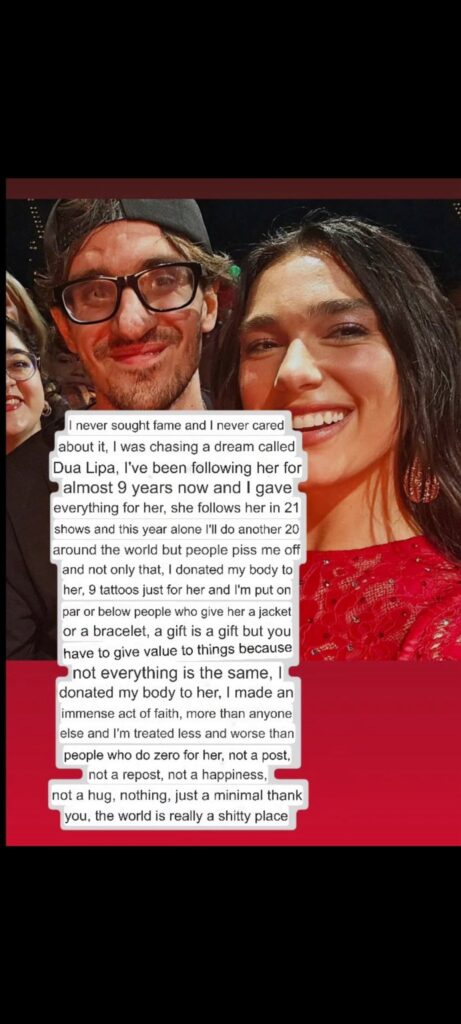 Dua Lipa and fan