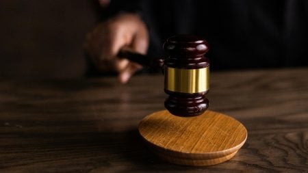 gavel hitting table