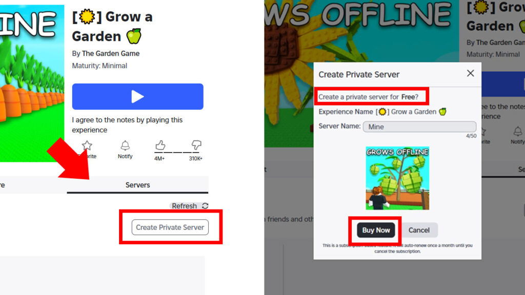 How to Make a Private Server in Roblox Grow a Garden