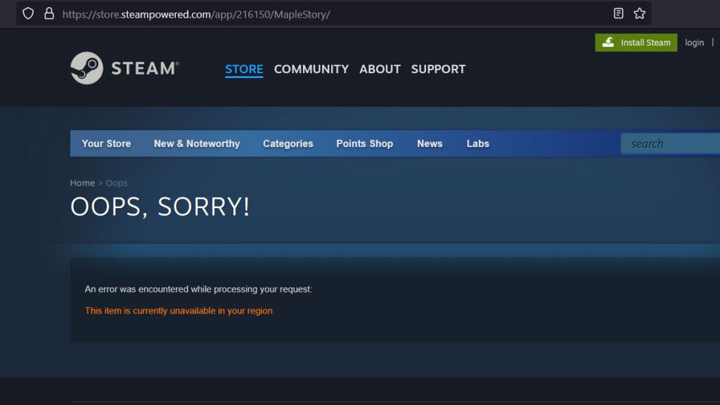 Why Can't I Find MapleStory on the Steam Store?